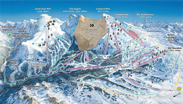 sunshine village map